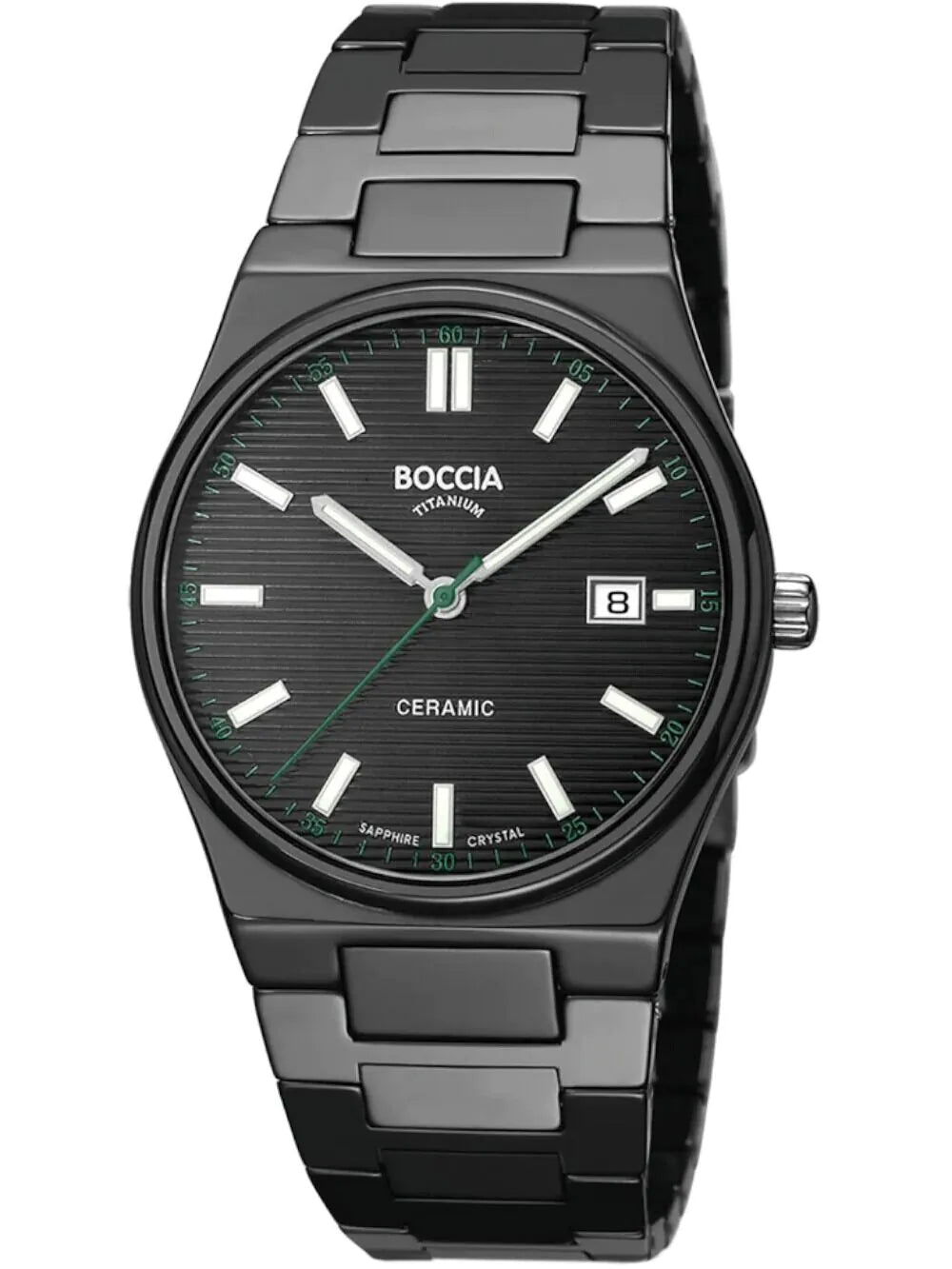 Boccia 3675-01 Mens watch Ceramic 38mm 5ATM
