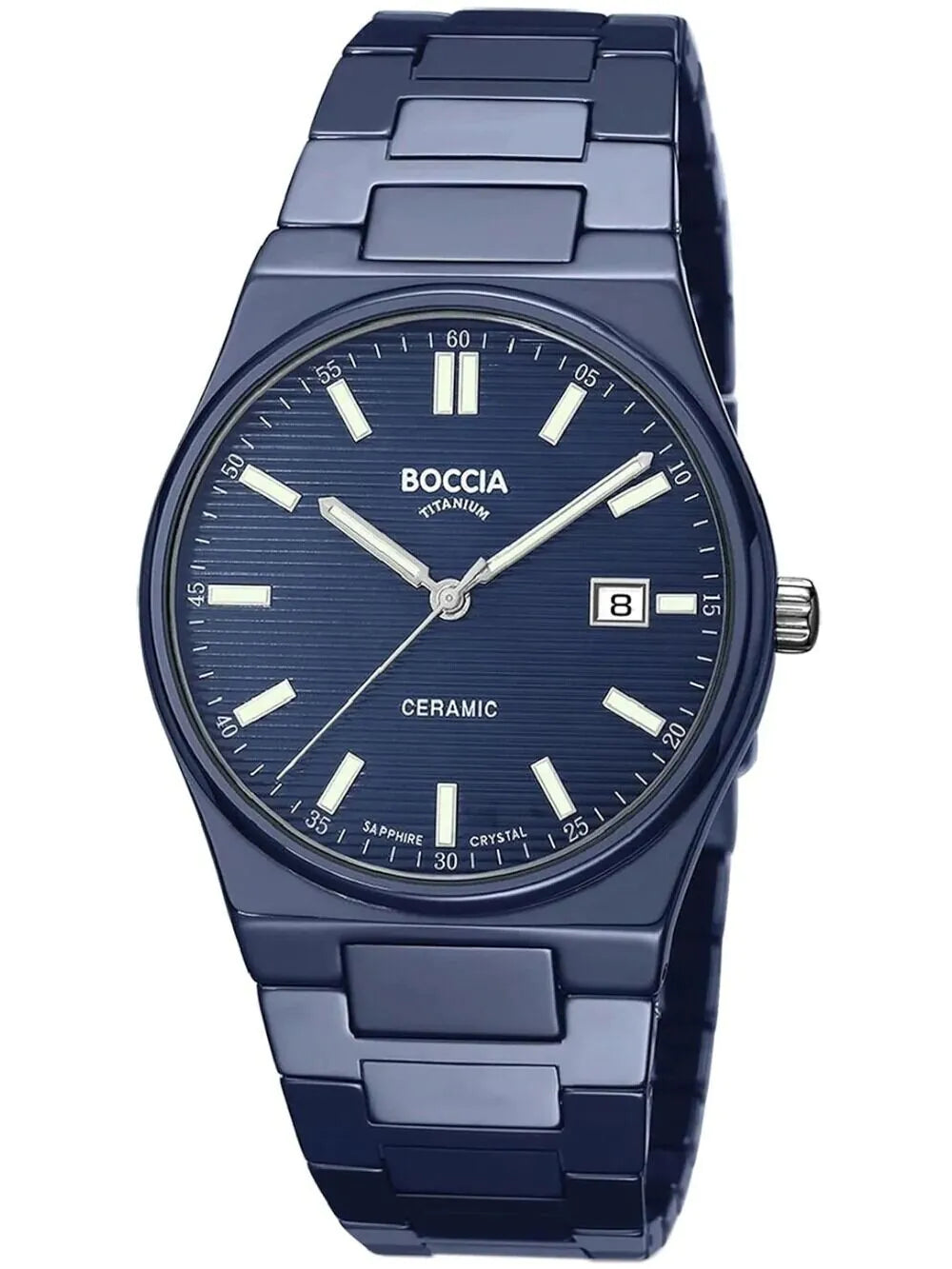 Boccia 3675-02 Mens watch Ceramic 38mm 5ATM