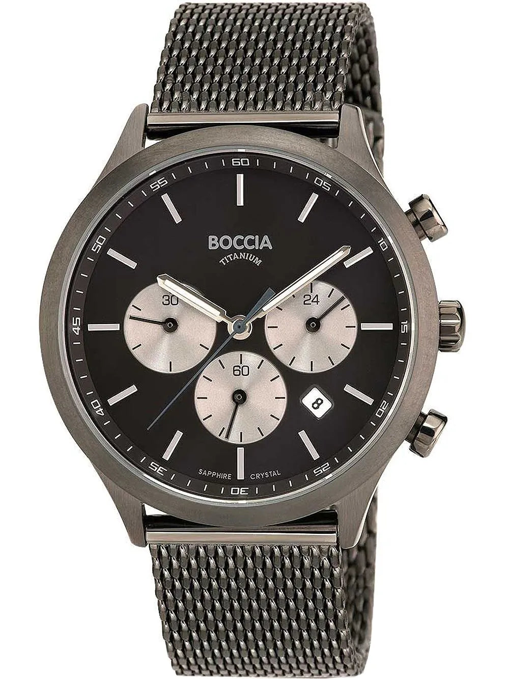 Boccia 3750-06 Men's Watch Chronograph Titanium Mens Watch 41mm 5ATM