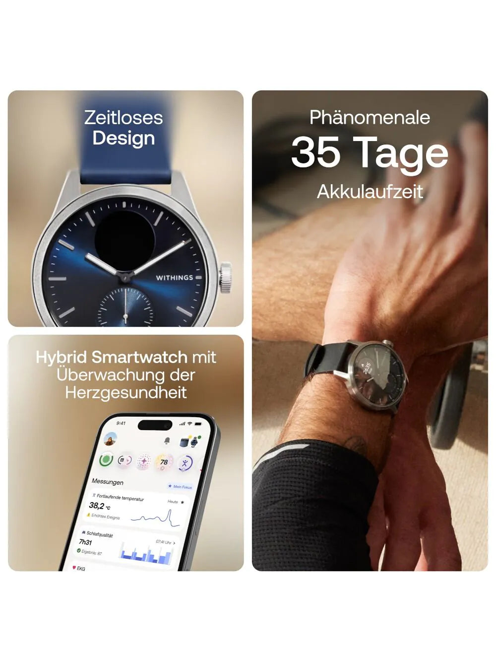Withings HWA10-Model-12-All-Int Mens watch Scanwatch 2 42mm 5ATM