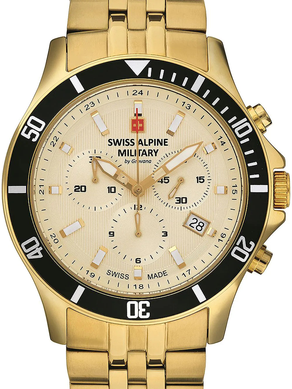 Swiss Alpine Military 7022.9111 Chronograph Mens Watch 42mm 10ATM