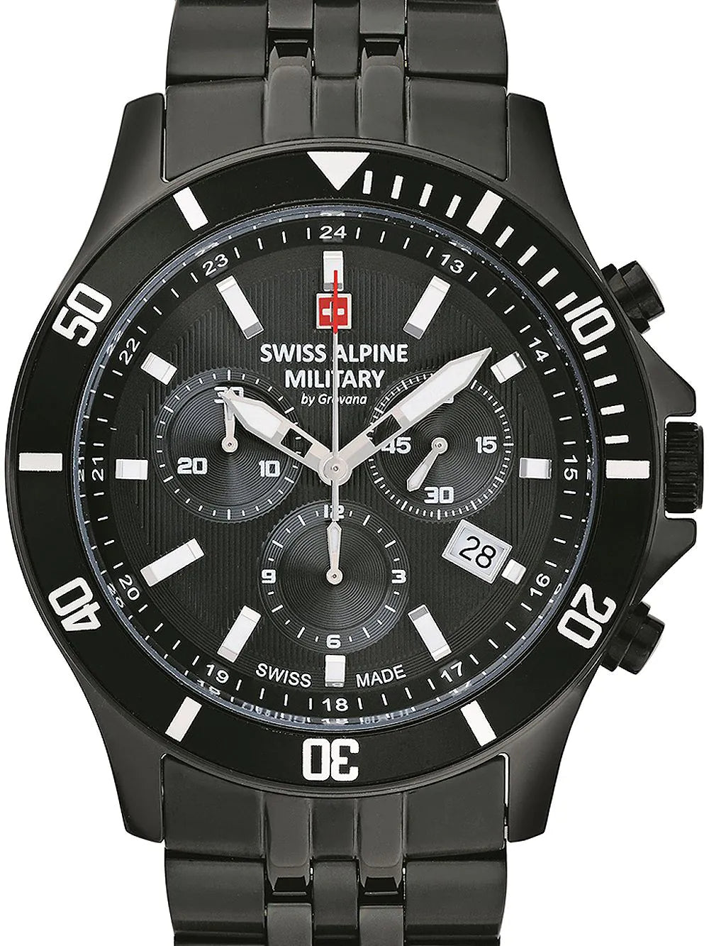 Swiss Alpine Military 7022.9177 Chronograph Mens Watch 42mm 10ATM