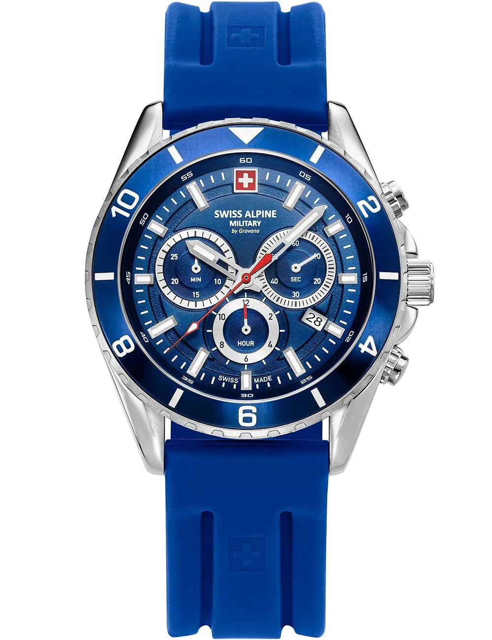 Swiss Alpine Military 7034.9835 Mens Watch Sierra Chronograph 43mm 10ATM
