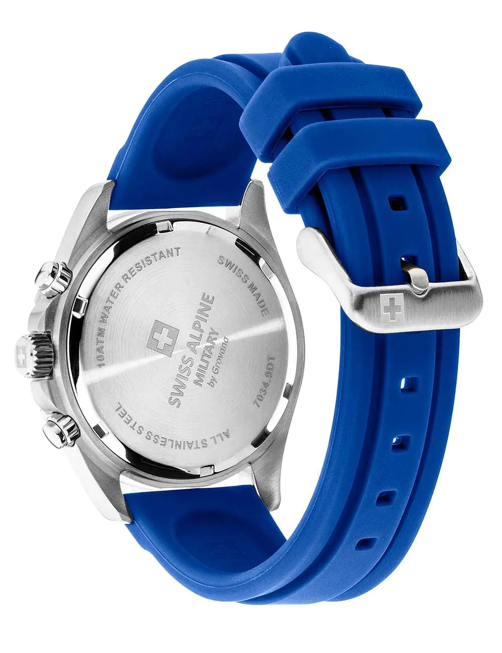 Swiss Alpine Military 7034.9836 Mens Watch Sierra Chronograph 43mm 10ATM