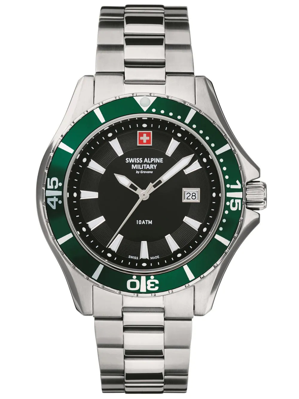 Swiss Alpine Military 7040.1134 diver Mens Watch 45mm 10ATM