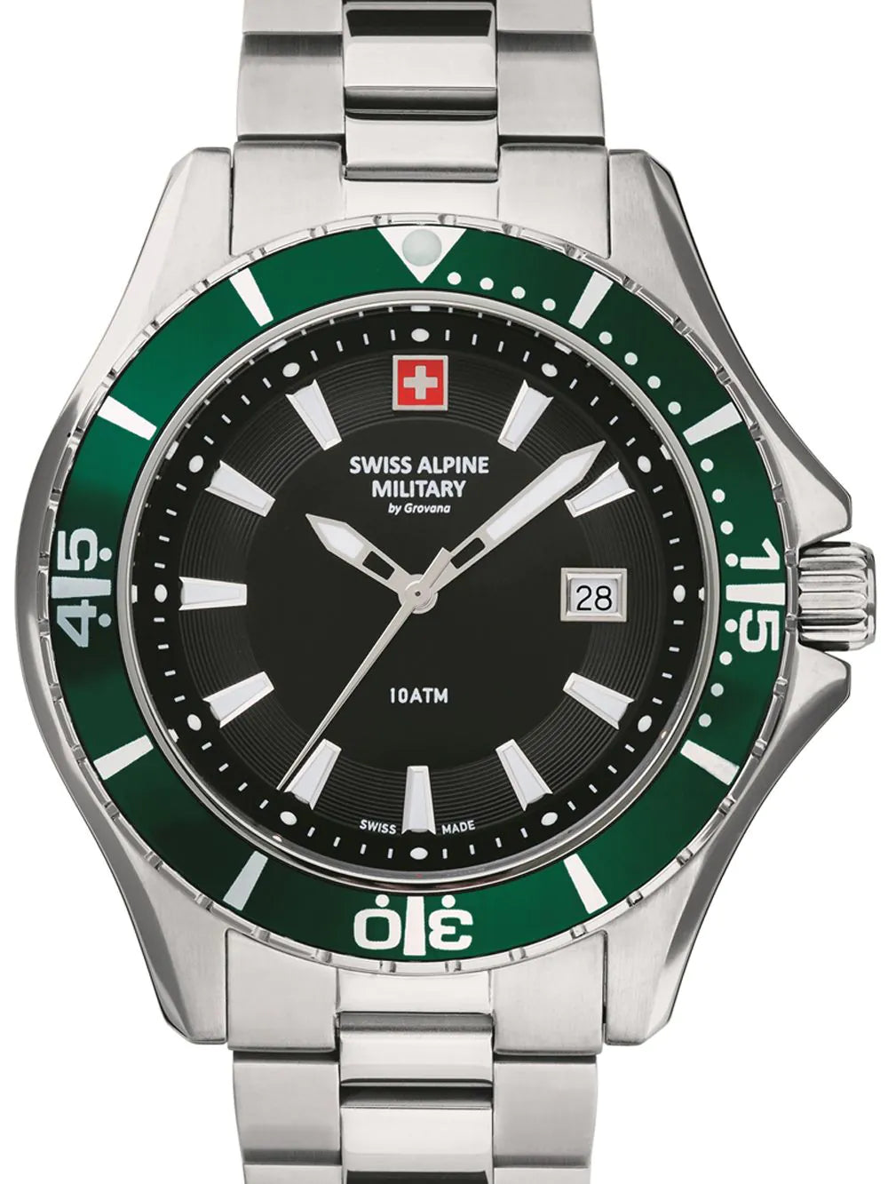 Swiss Alpine Military 7040.1134 diver Mens Watch 45mm 10ATM