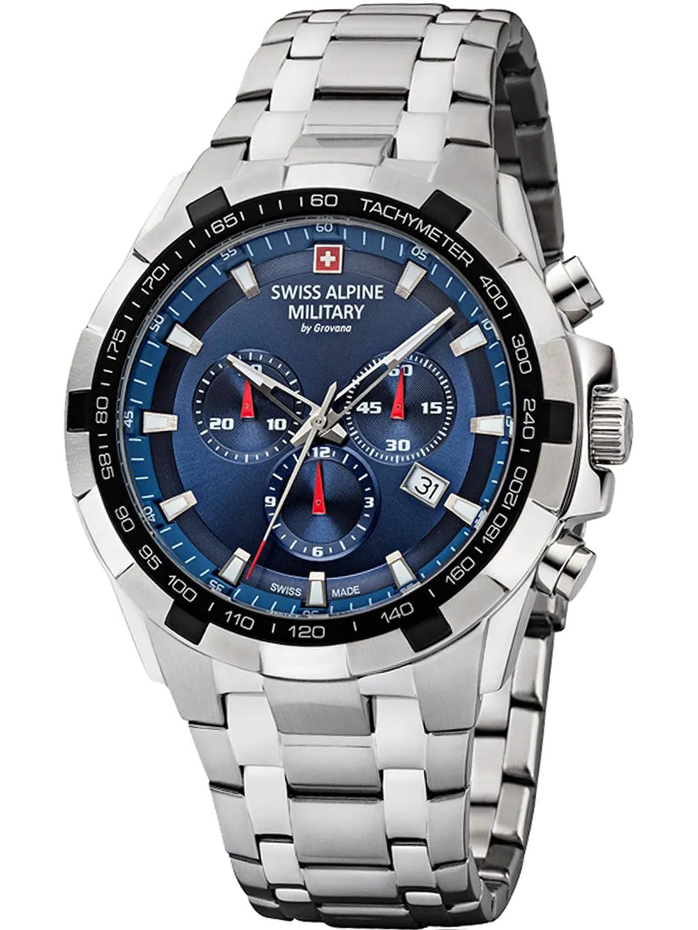 Swiss Alpine Military 7043.9235 sapphire crystal chrono 46mm 10ATM