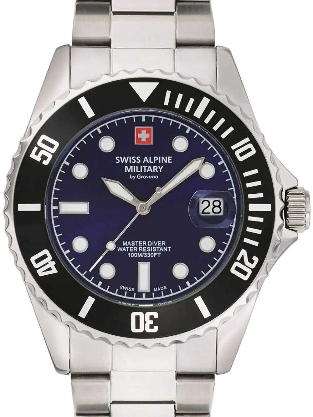 Swiss Alpine Military 7053.1138 Diver Mens Watch 42mm 10ATM