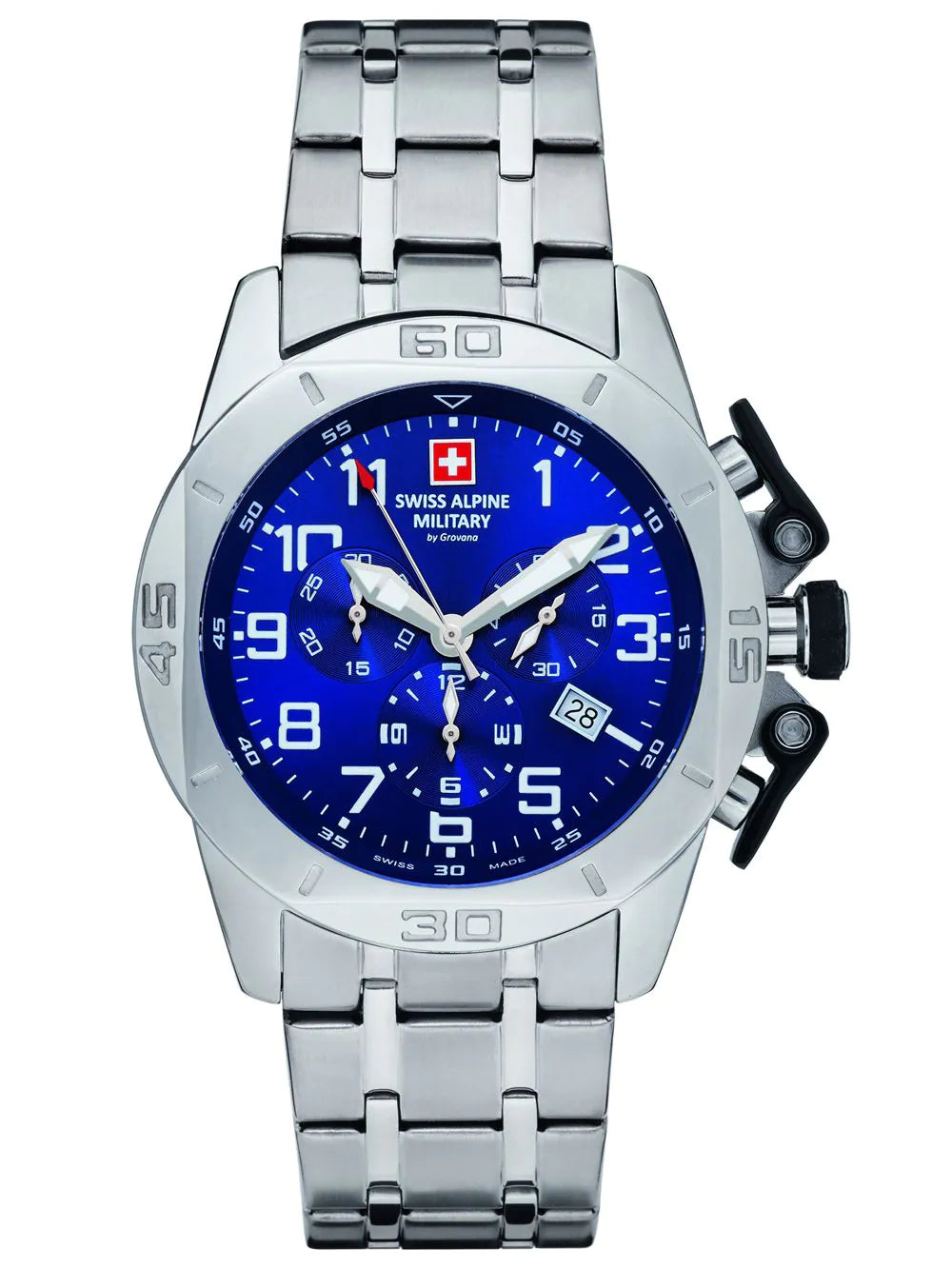 Swiss Alpine Military 7063.9135 Chronograph Mens Watch 45mm 10ATM