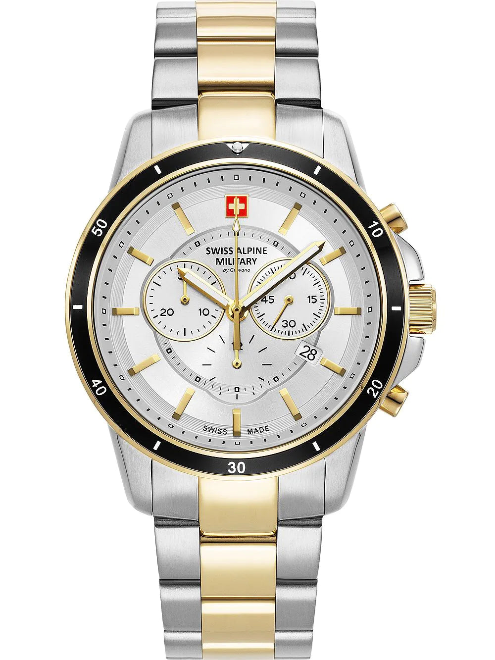 Swiss Alpine Military 7089.9142 Chronograph Mens Watch 44mm 10ATM