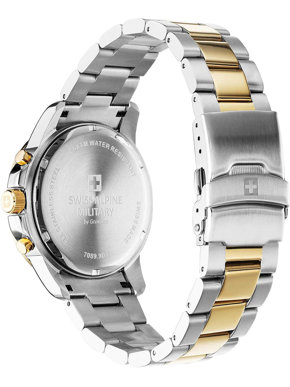 Swiss Alpine Military 7089.9145 Chronograph Mens Watch 44mm 10ATM