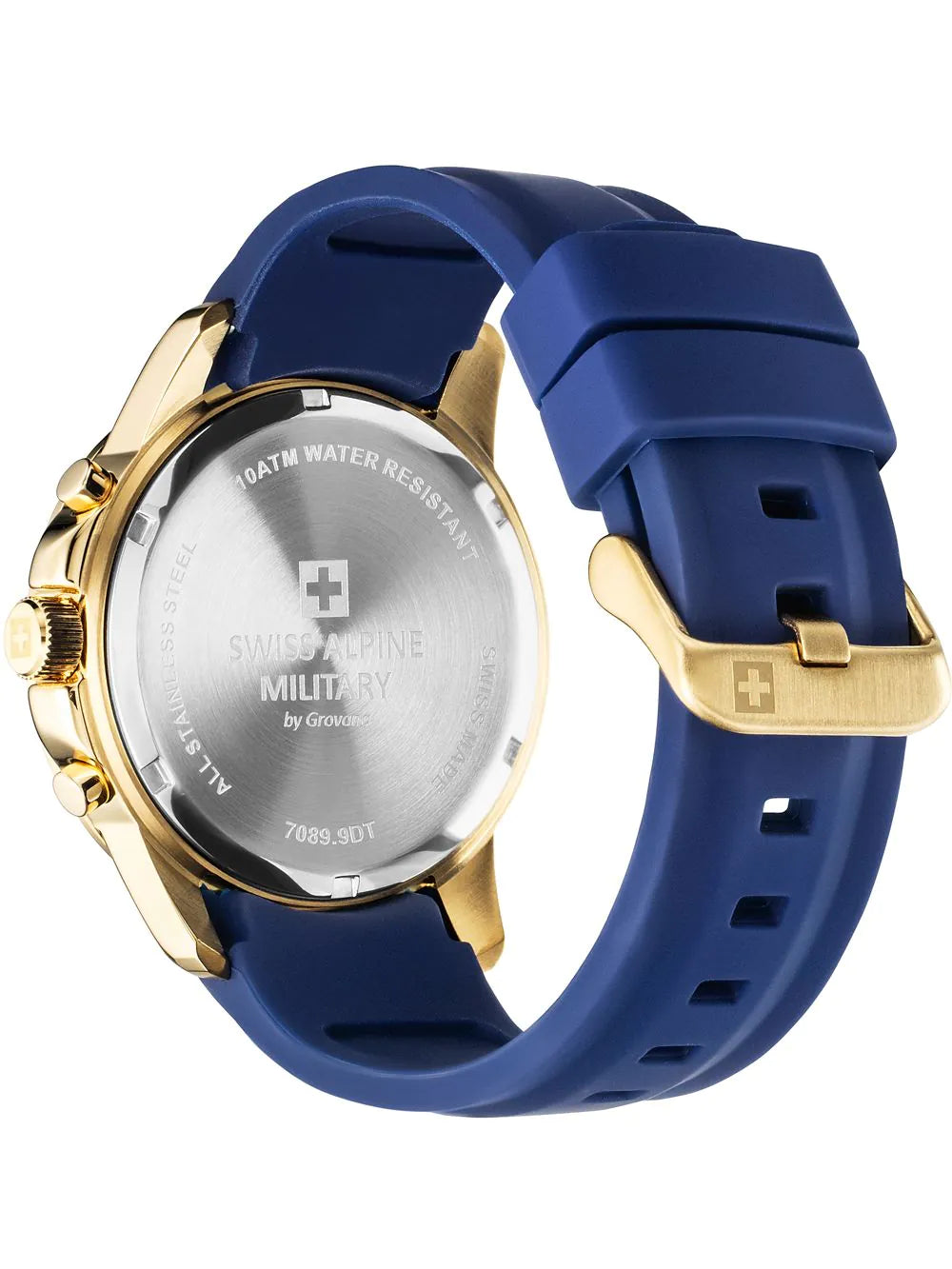 Swiss Alpine Military 7089.9815 Chronograph Mens Watch 44mm 10ATM