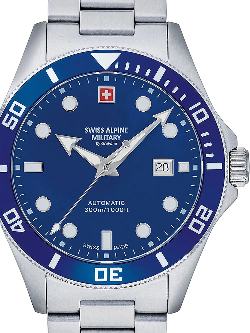 Swiss Alpine Military 7095.2135 Diver Automatic Mens Watch 44mm 30ATM