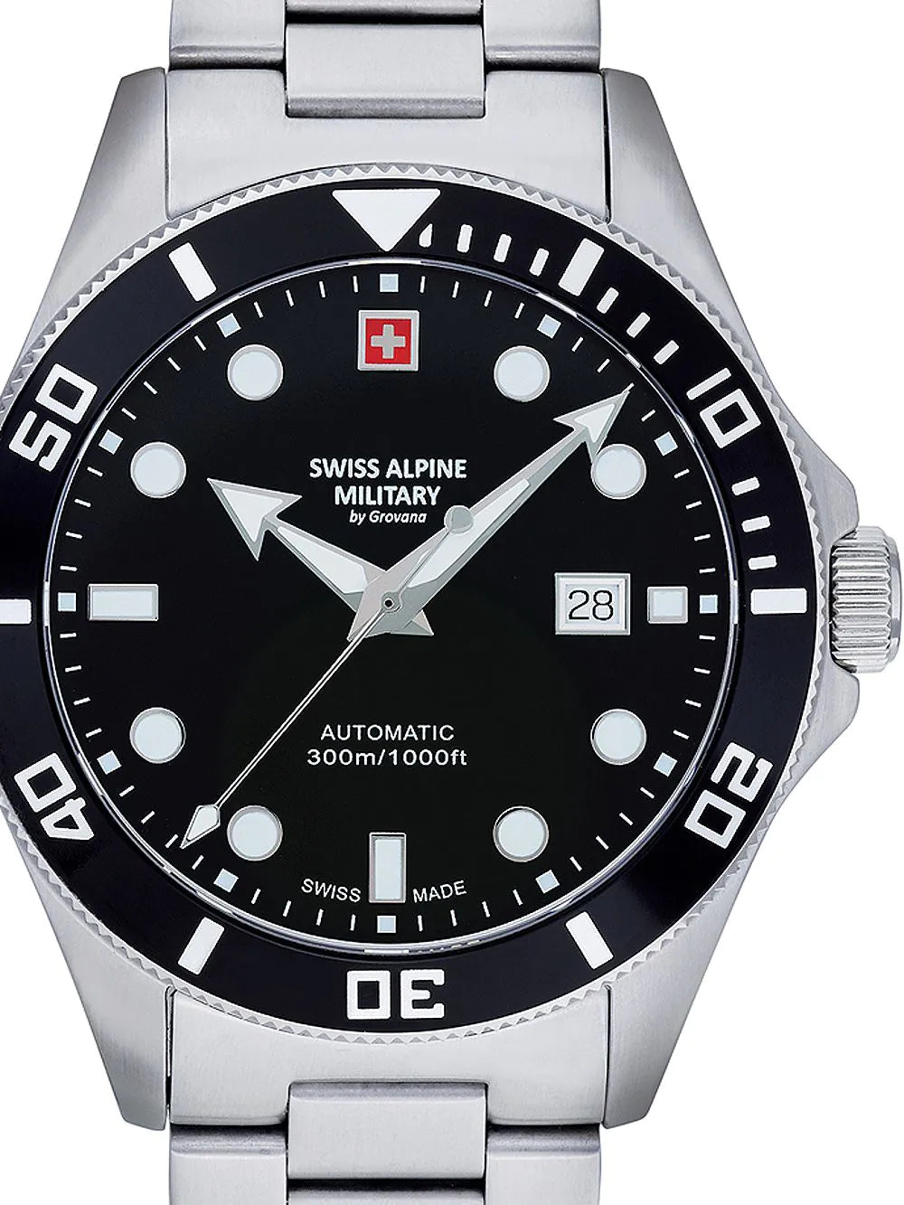 Swiss Alpine Military 7095.2137 Diver Automatic Mens Watch 44mm 30ATM