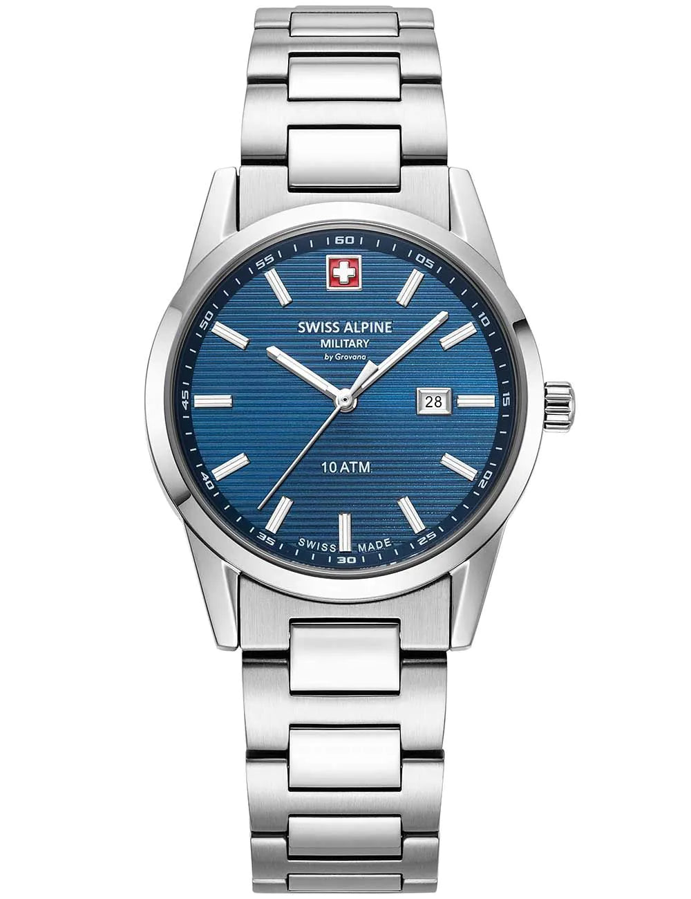 Swiss Alpine Military 7767.1135 Ladies Watch Argos silver blue 34mm 10ATM