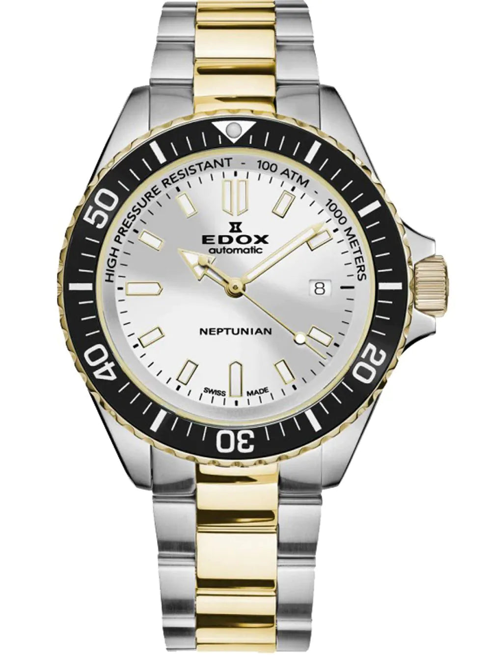 Edox 80120-357JM-AID Neptunian Automatic Mens Watch 44mm 100ATM