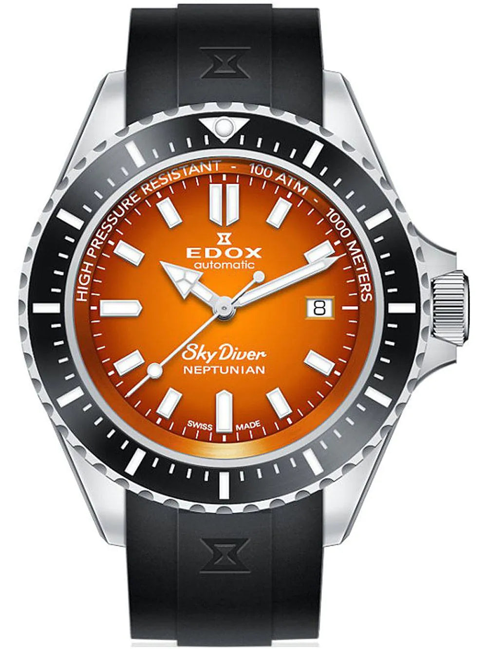Edox 80120-3NCA-ODN Skydiver Neptunian automatic 44mm 100ATM