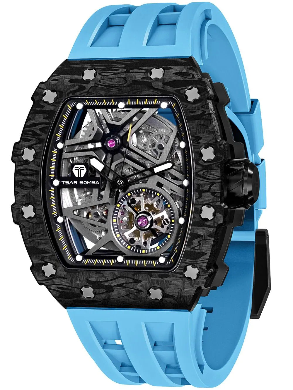 Tsar Bomba TB8209CF-04 Mens Watch Elementar Carbon Fiber Automatic 44mm 5ATM