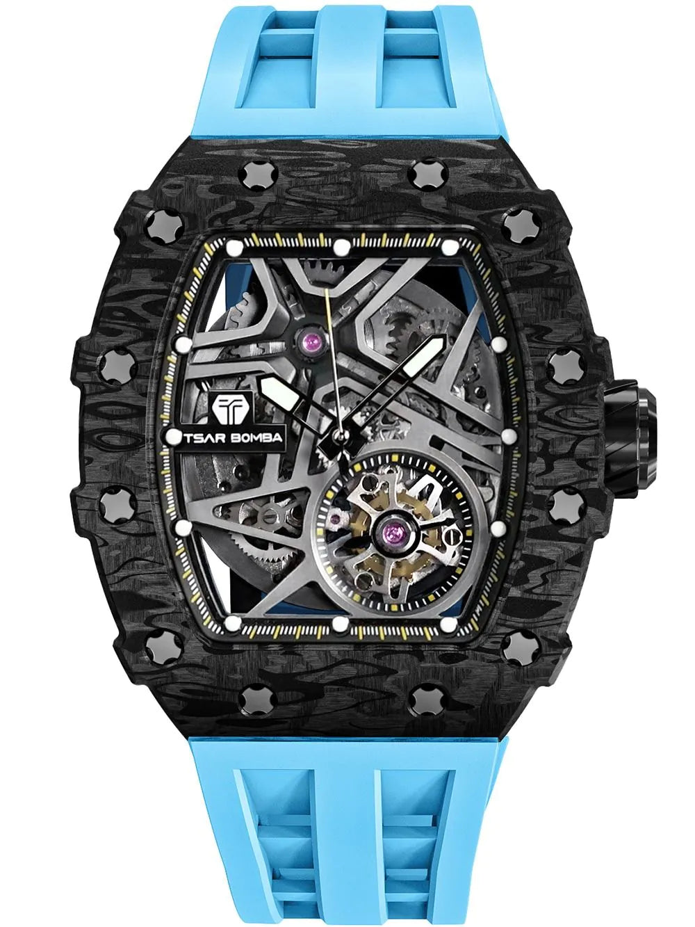Tsar Bomba TB8209CF-04 Mens Watch Elementar Carbon Fiber Automatic 44mm 5ATM