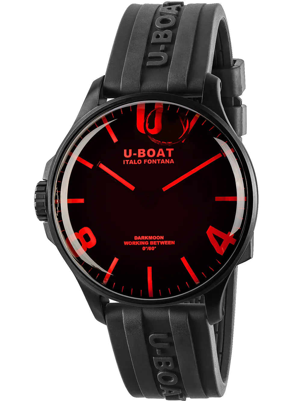 U-Boat 8466/D Darkmoon Red IPB Mens Watch Capsoil 44mm 5ATM