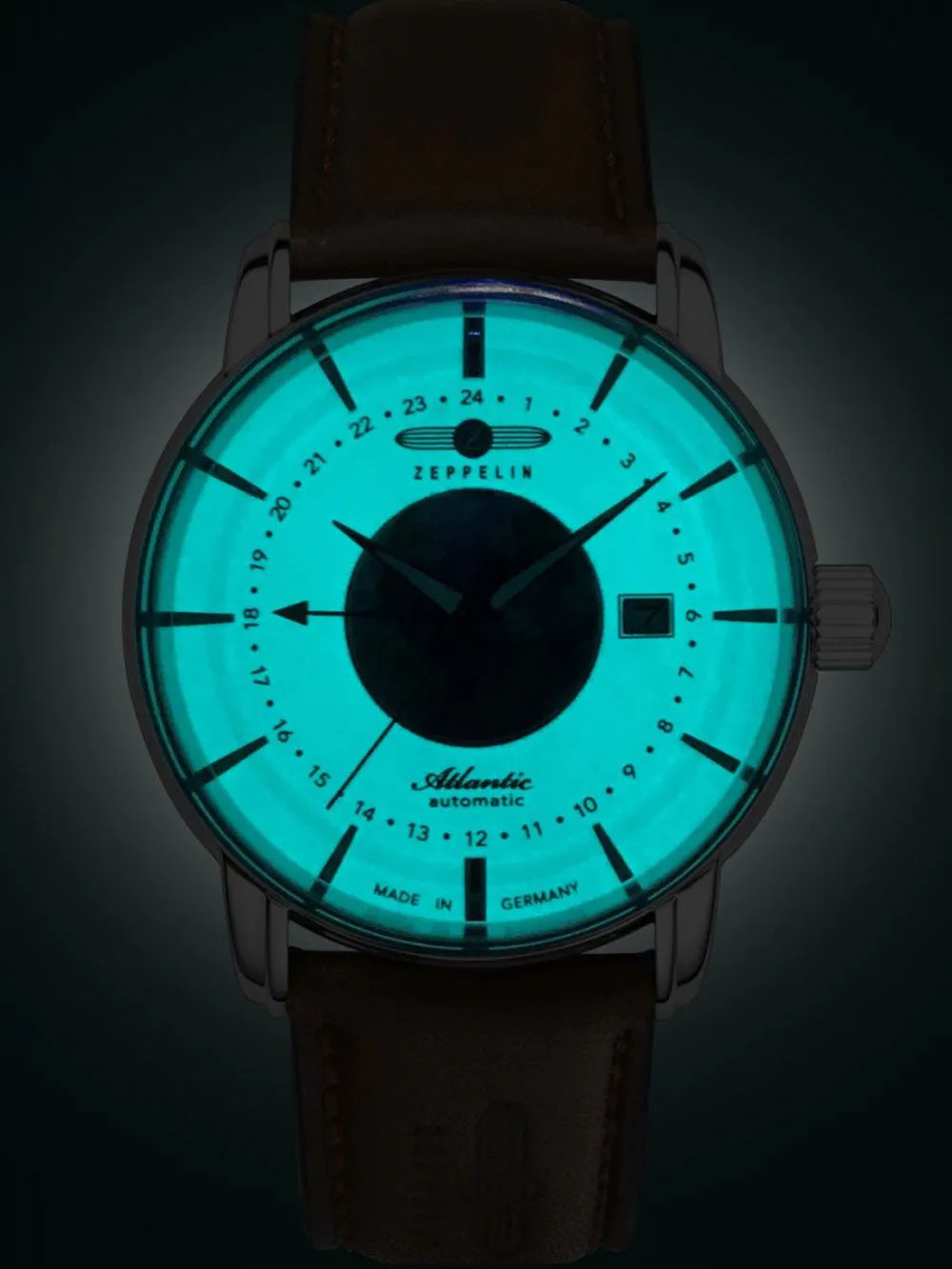 Zeppelin 8468-5 Mens Watch Atlantic Automatic 42mm 5ATM