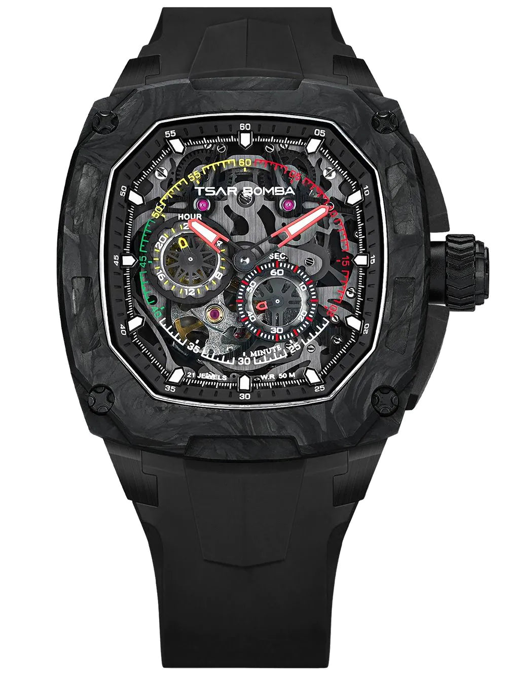 Tsar Bomba TB8601-01 Mens Watch Dark Matter Interchangeable Automatic 46mm 5ATM