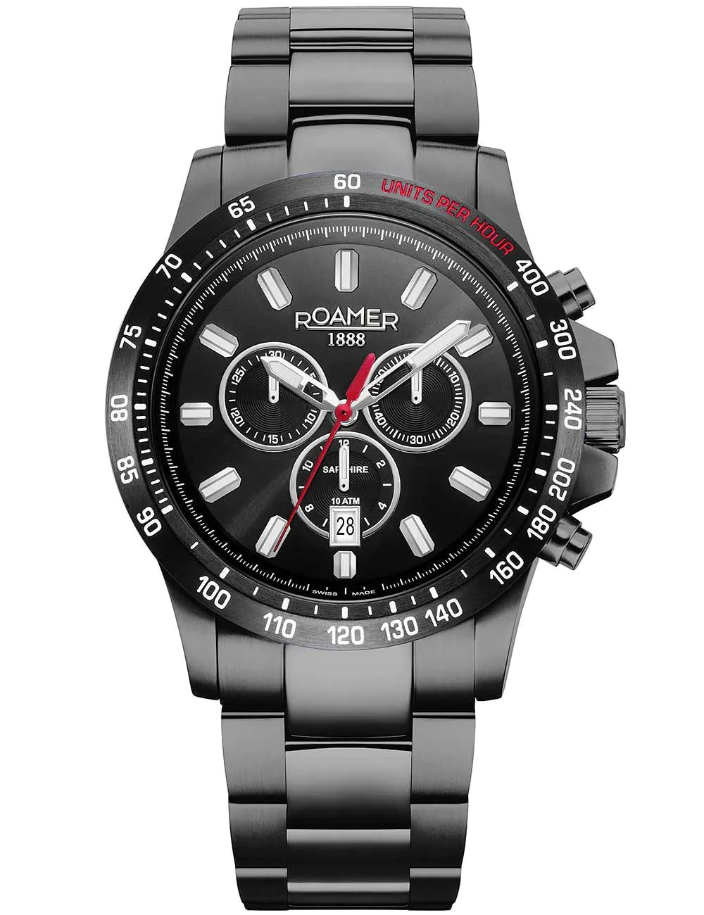 Roamer 861837 44 55 20 Mens Watch Rimini Chronograph 45mm 10ATM