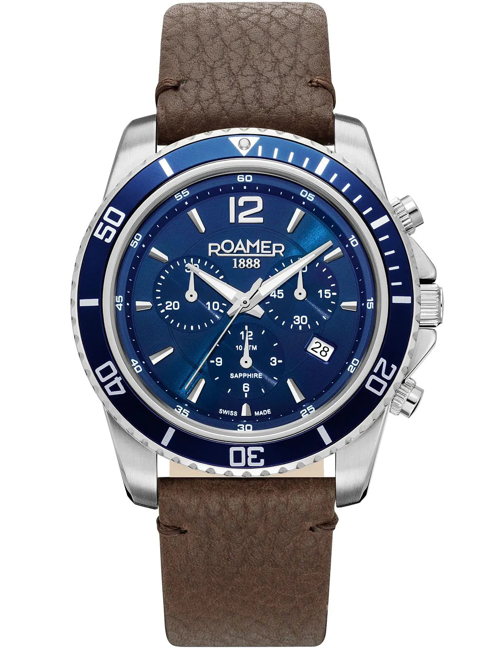 Roamer 862837 41 45 02 Mens Watch Nautic Chrono 100 Chronograph 43mm 10ATM