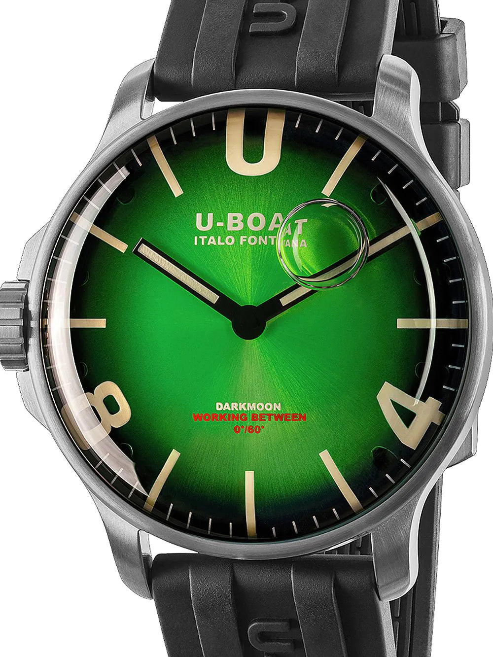 U-Boat 8702/E Darkmoon Green SS Soleil 44mm 5ATM