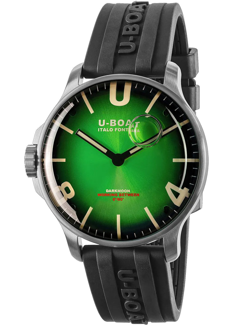 U-Boat 8702/E Darkmoon Green SS Soleil 44mm 5ATM