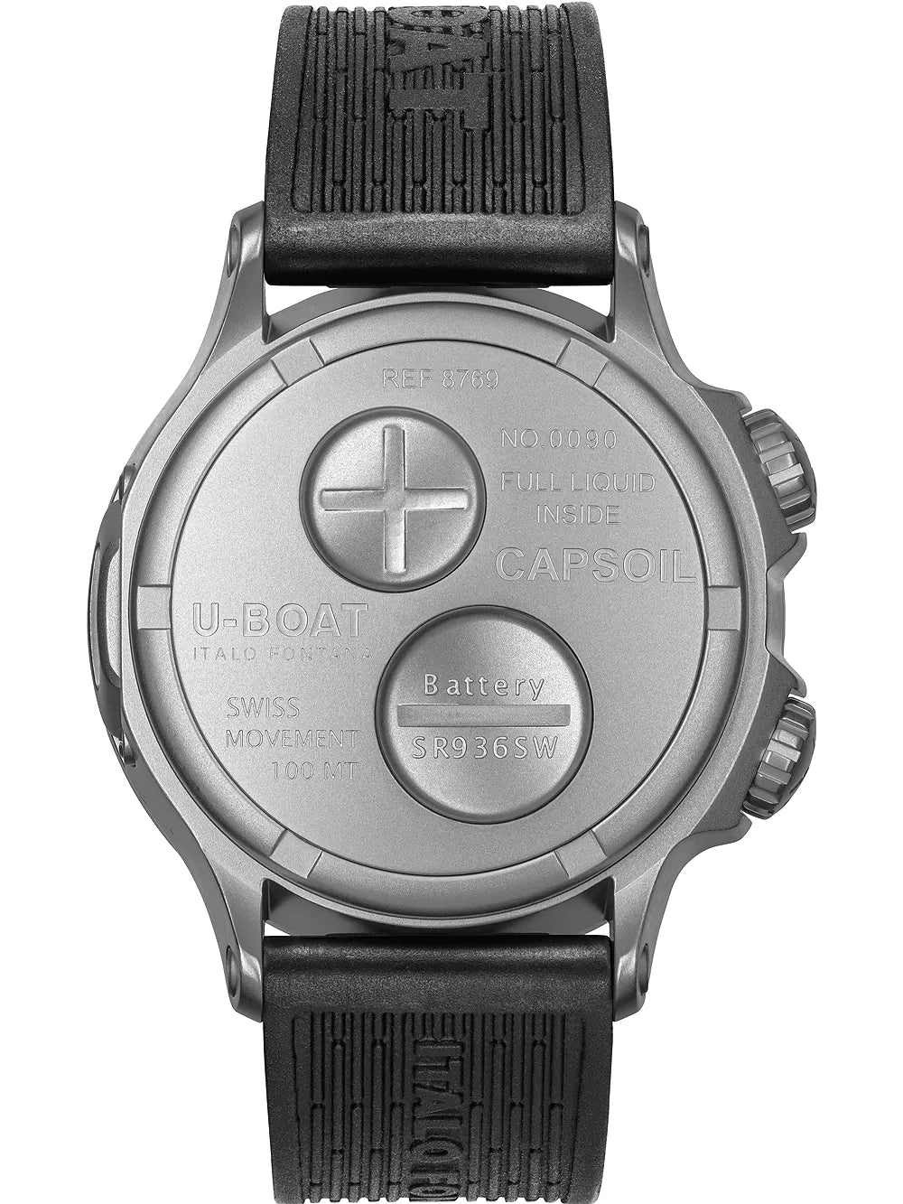U-Boat 8769 Capsoil Qs. Doppiotempo SS GMT Mens Watch 45mm 10ATM