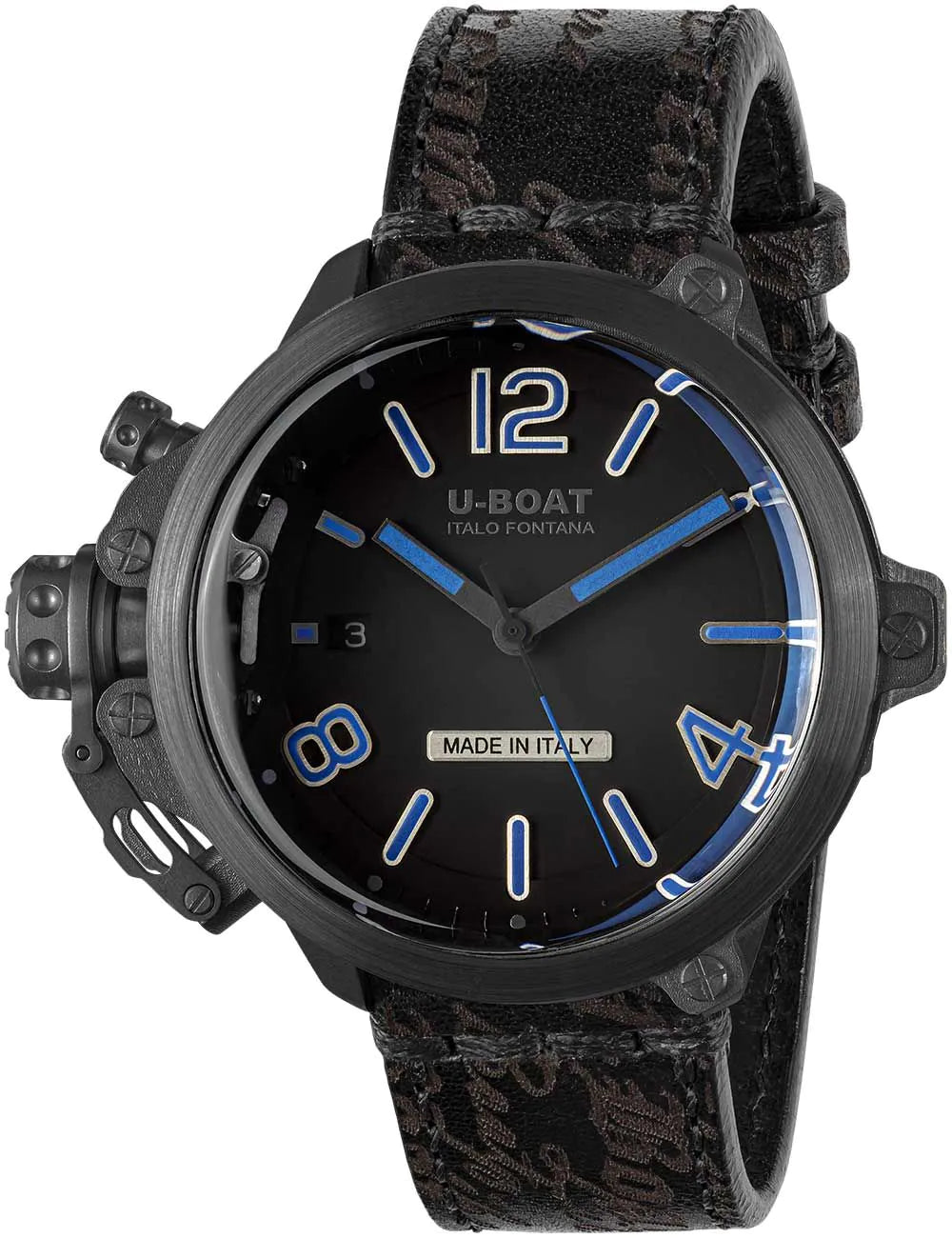 U-Boat 8808 Mens Watch Capsule PVD BK BL Automatic 45mm