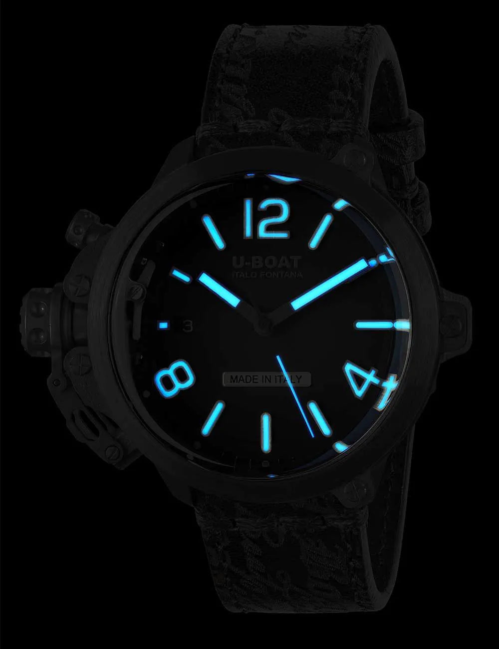 U-Boat 8808 Mens Watch Capsule PVD BK BL Automatic 45mm
