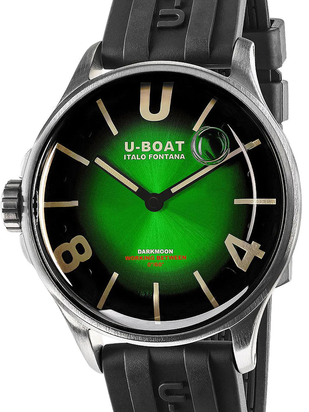 U-Boat 9502/A Darkmoon Green SS Soleil Mens Watch 40mm 5ATM