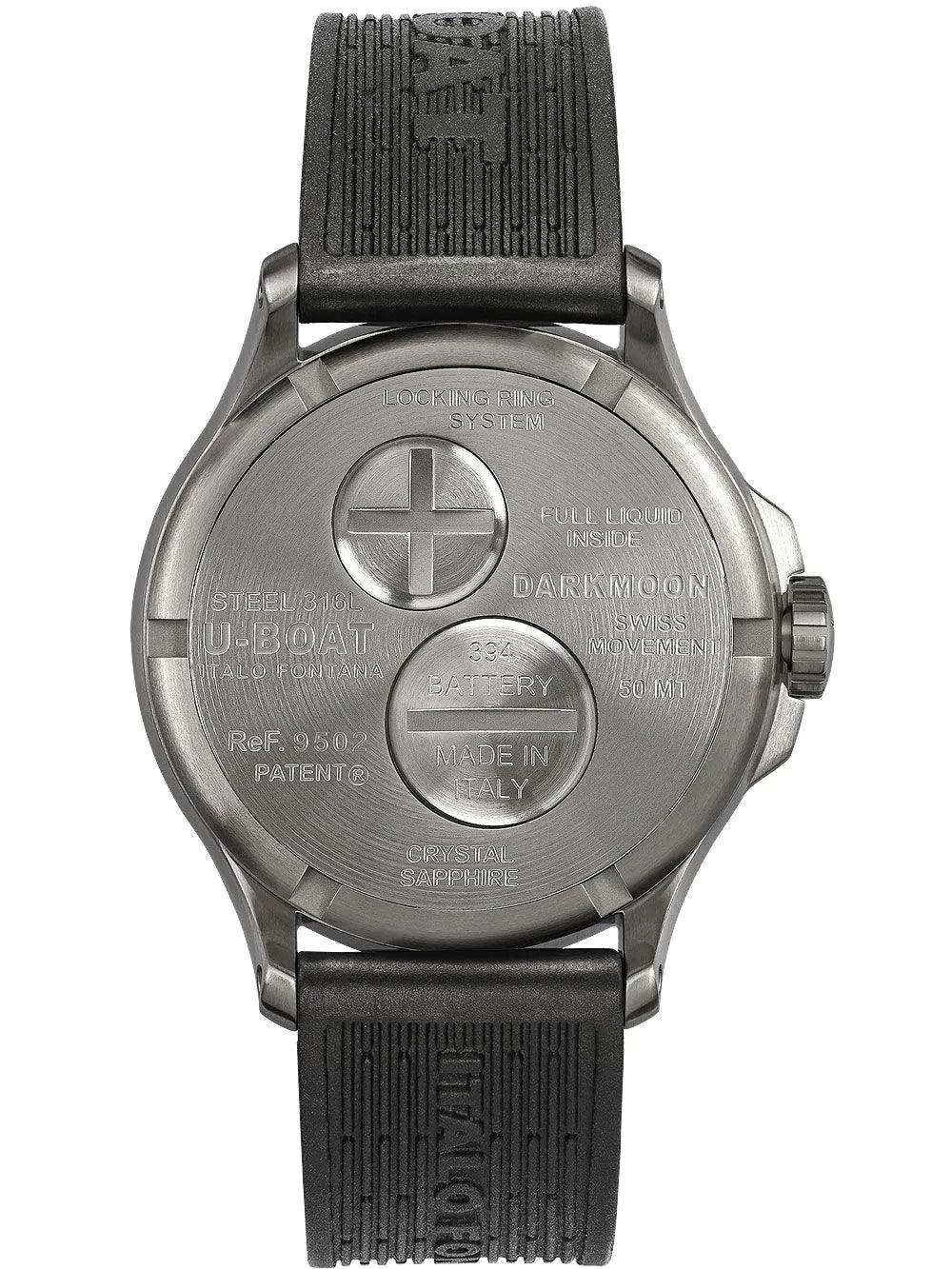 U-Boat 9502/A Darkmoon Green SS Soleil Mens Watch 40mm 5ATM