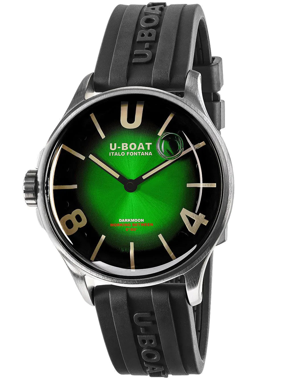 U-Boat 9502/A Darkmoon Green SS Soleil Mens Watch 40mm 5ATM