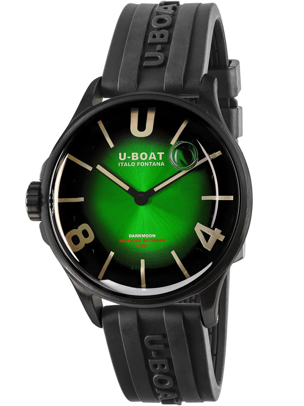 U-Boat 9503/A Darkmoon Green PVD Soleil Mens Watch 40mm 5ATM