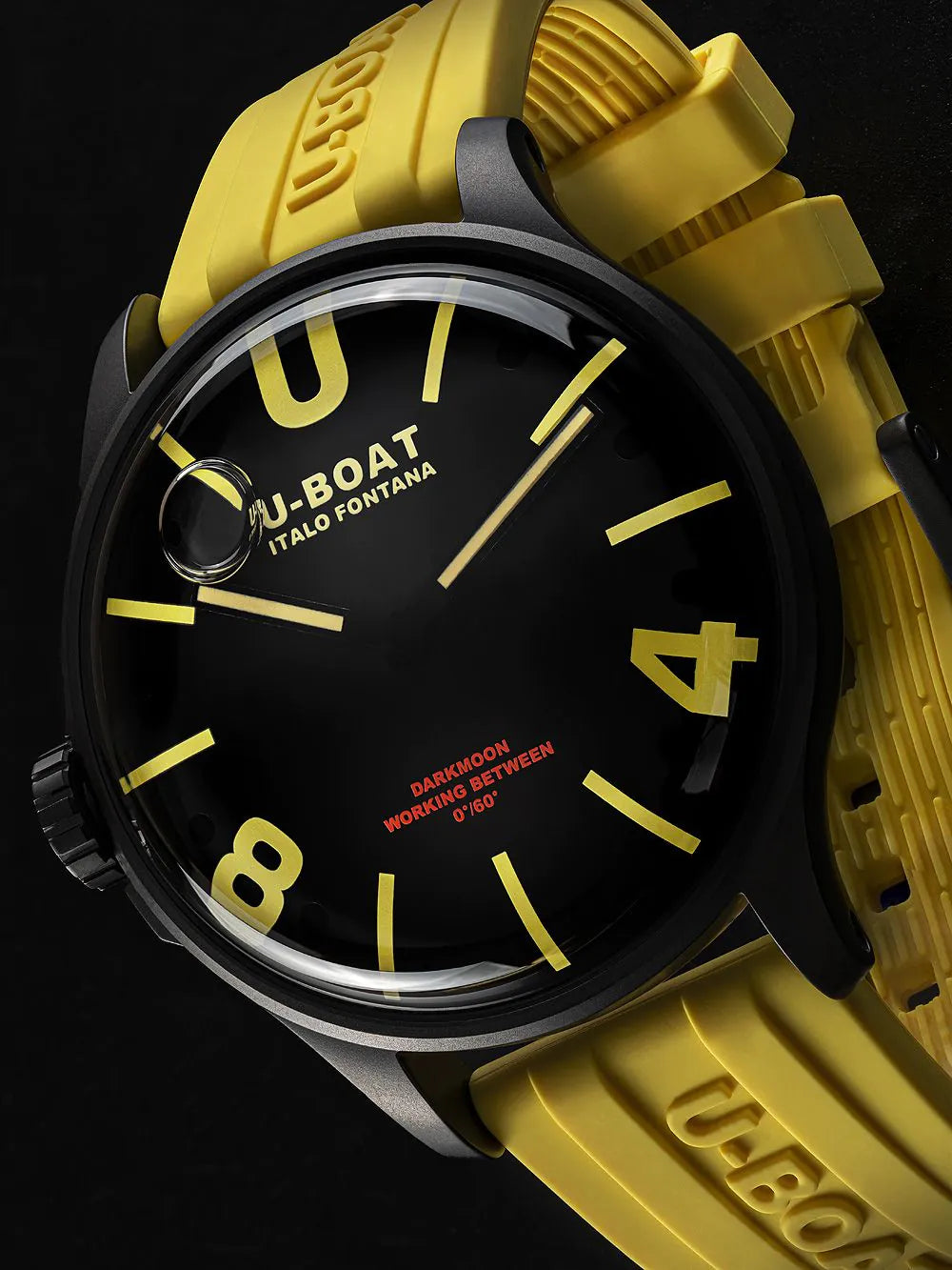 U-Boat 9522/A Darkmoon Yellow IPB Mens Watch Capsoil 44mm 5ATM