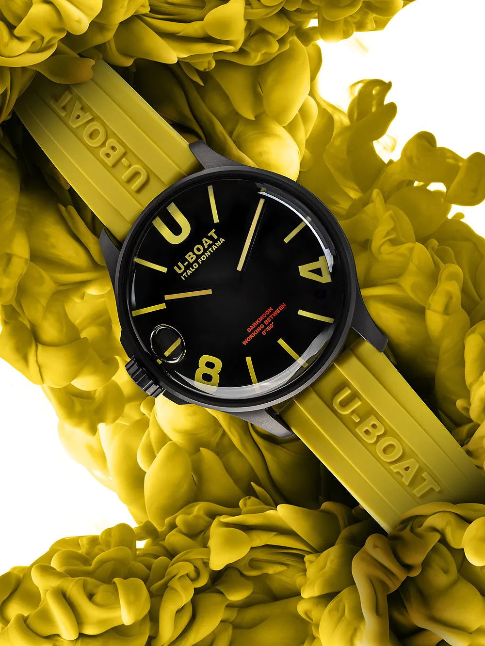 U-Boat 9522/A Darkmoon Yellow IPB Mens Watch Capsoil 44mm 5ATM