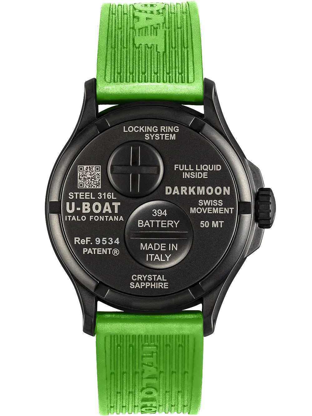 U-Boat 9534 Darkmoon Green IPB Mens Watch 44mm 5ATM
