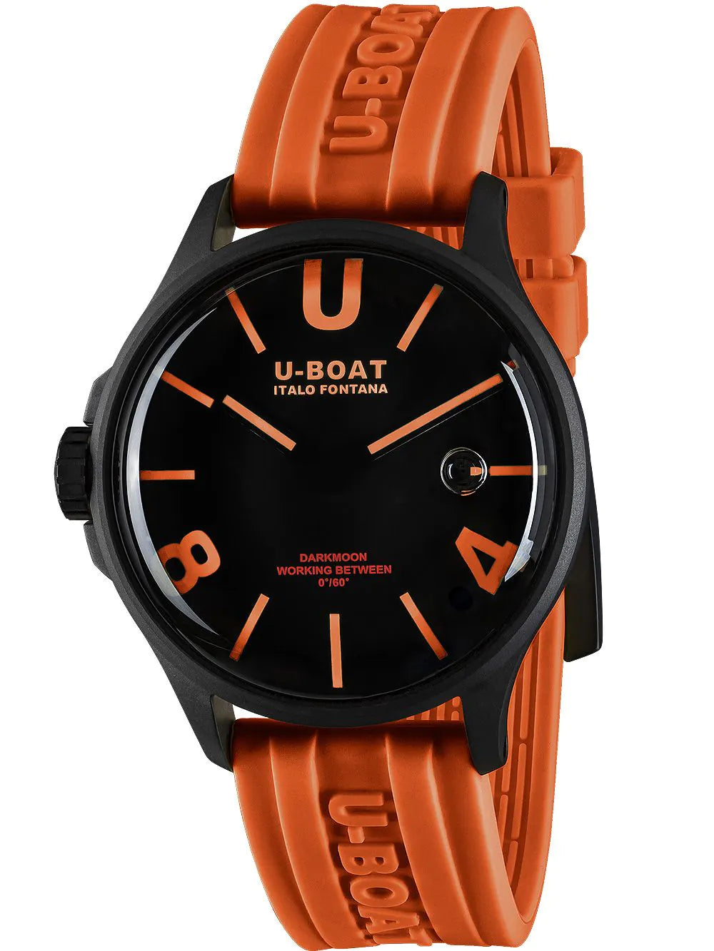 U-Boat 9538 Darkmoon Orange IPB Mens Watch 44mm 5ATM