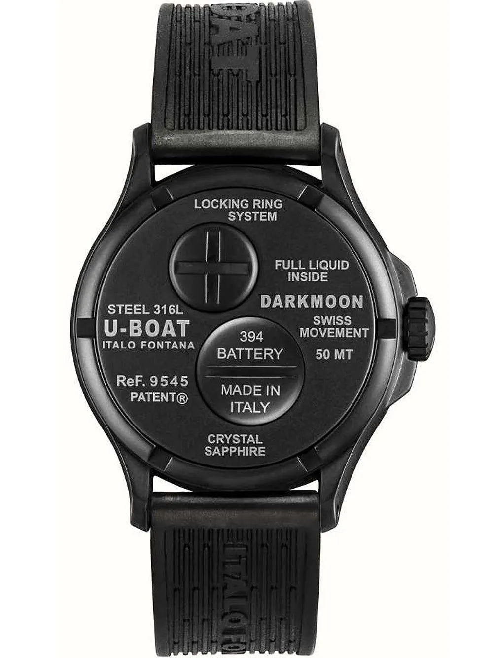 U-Boat 9545 Darkmoon Black PVD Mens Watch 40mm 5ATM