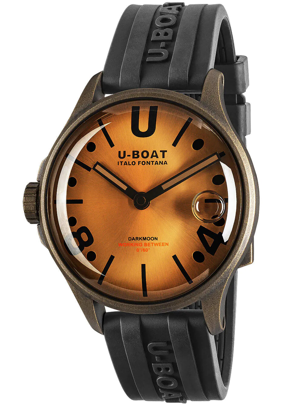 U-Boat 9546 Darkmoon Brown Vintage Mens Watch Capsoil 44mm 5ATM