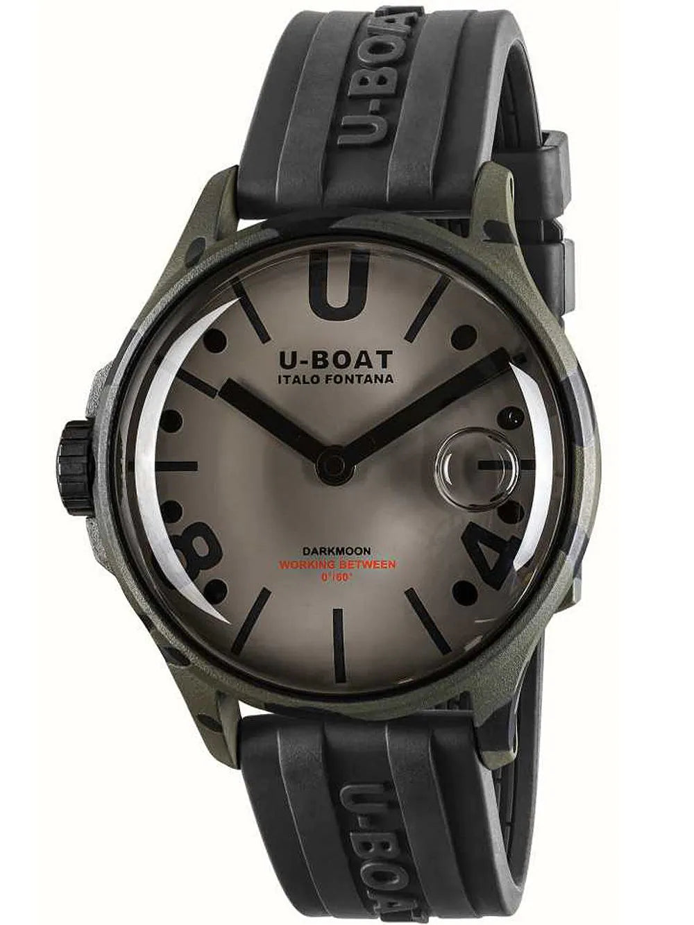 U-Boat 9550 Darkmoon Grey Camouflage Mens Watch 44mm 5ATM