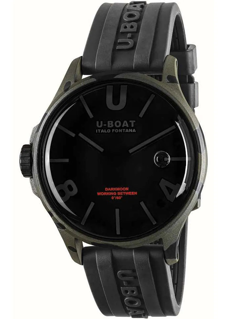 U-Boat 9553 Darkmoon Grey Camouflage Mens Watch 44mm 5ATM