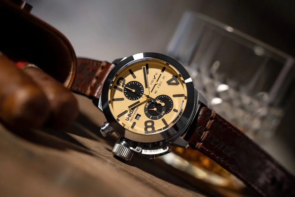 U-Boat 9568/A Classico 45 mm Tungsteno CAS 2 Mens Watch Automatic Chronograph 10ATM