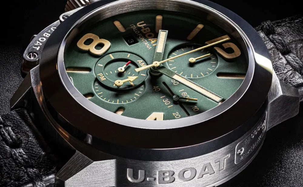 U-Boat 9581 Classico 45 mm Tungsteno CAS Green Mens Watch Automatic Chronograph 10ATM