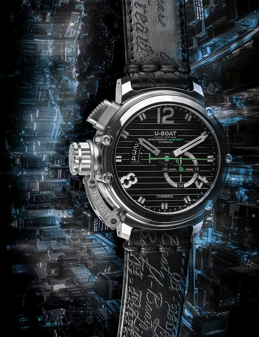 U-Boat 9605 Mens Watch Chimera 46mm SS black Automatic 10ATM