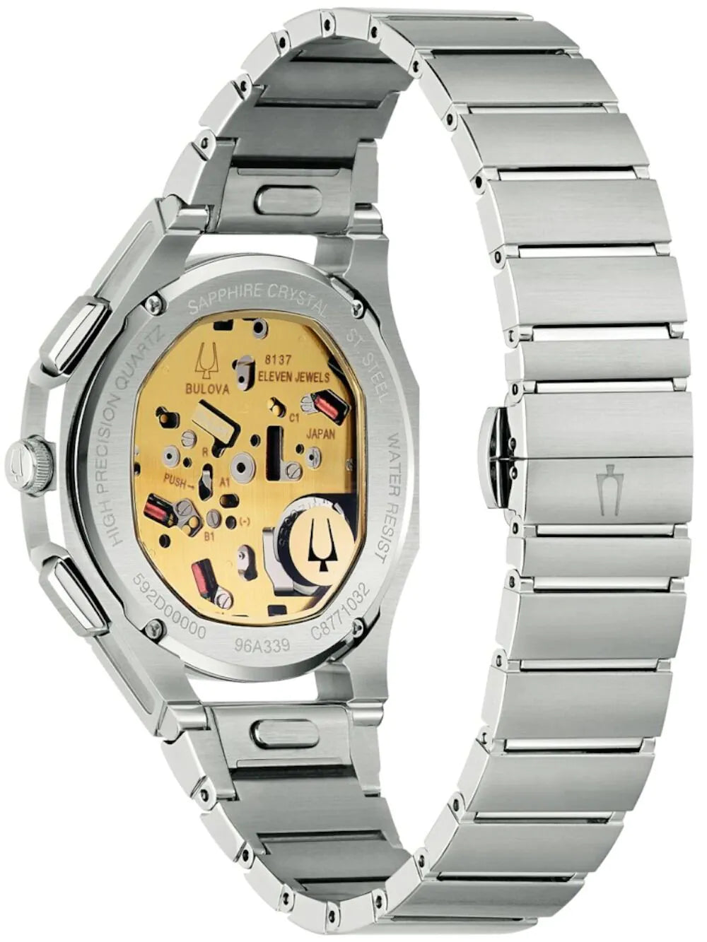 Bulova 96A339 Mens Watch Curv Chronograph 41mm 3ATM