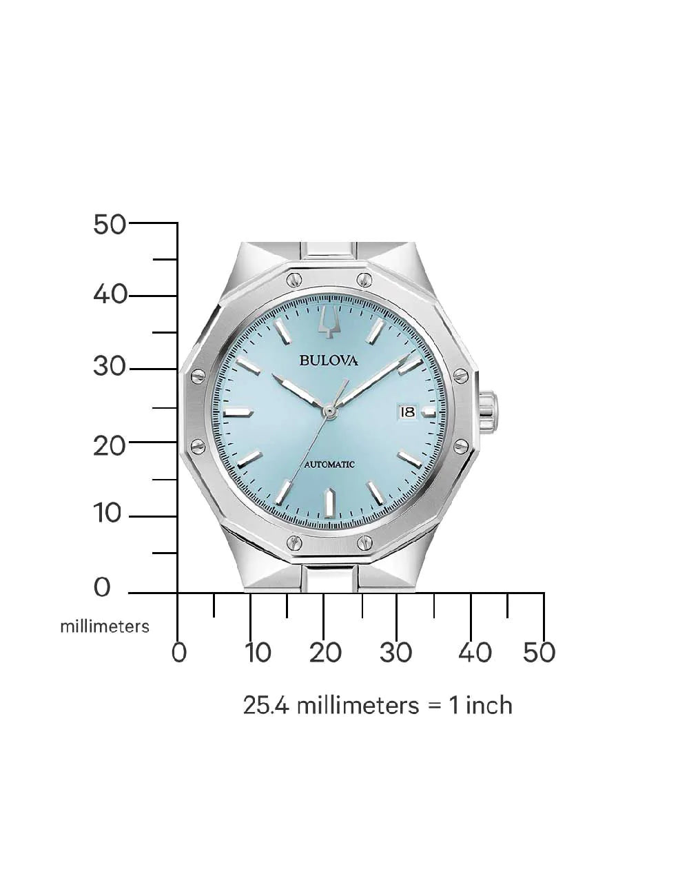 Bulova 96B462 Mens Watch Classic Automatic 40mm 10ATM